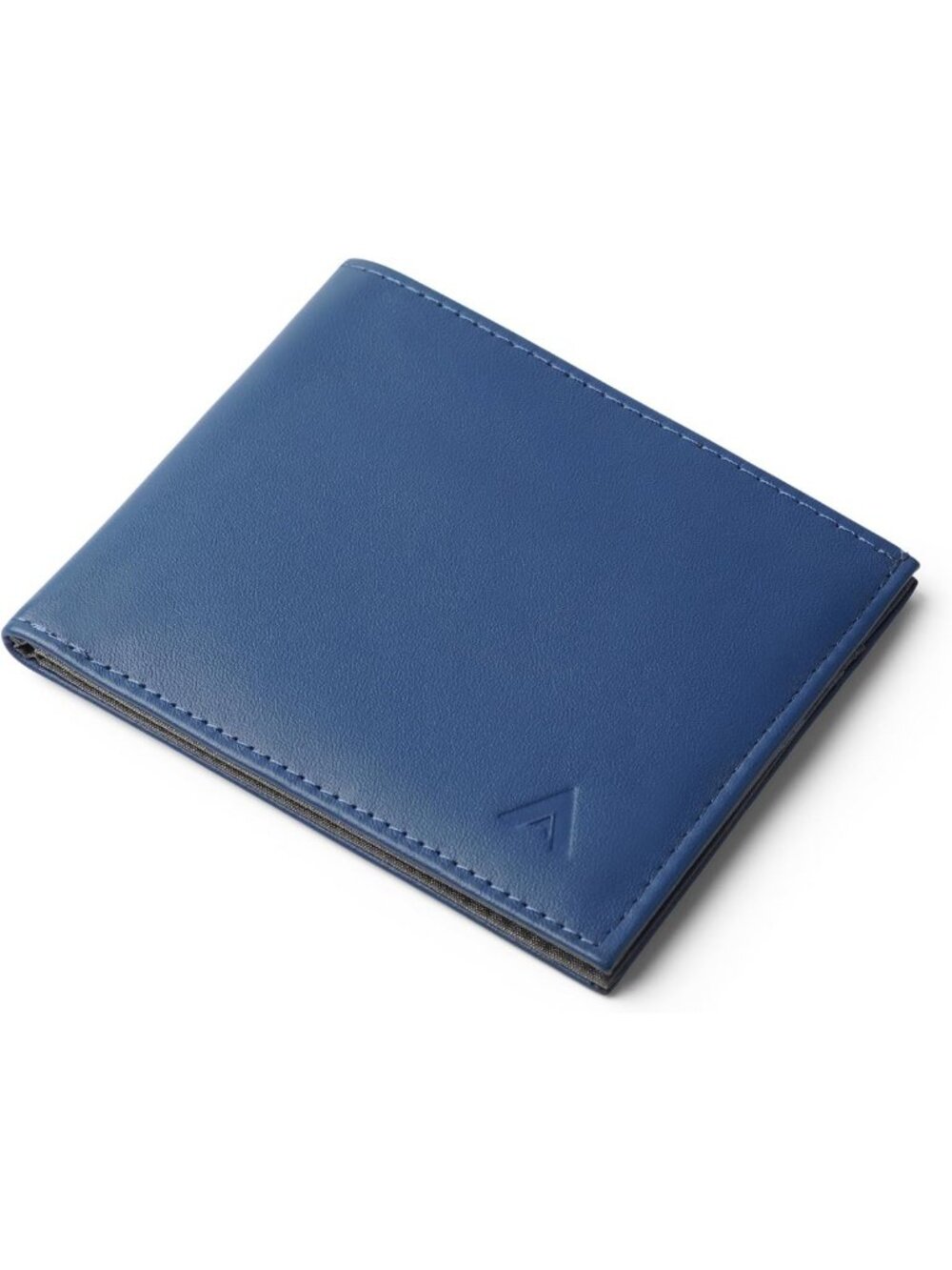 Slim Bifold ID Wallet with RFID Blocking, Leather, Cobalt Blue - Stylish